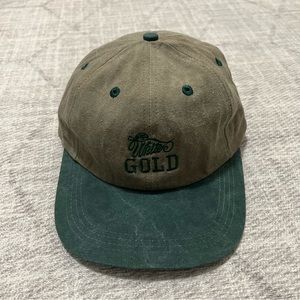 Vintage 1980s White Gold Pope & Talbot Brown/Green Adjustable Strapback Hat